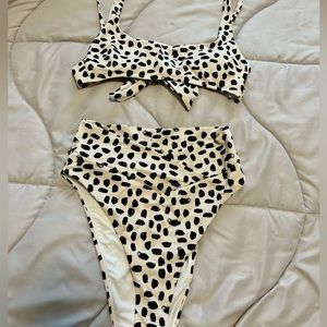 Aerie Size Medium Crossover High-Waisted Bikini